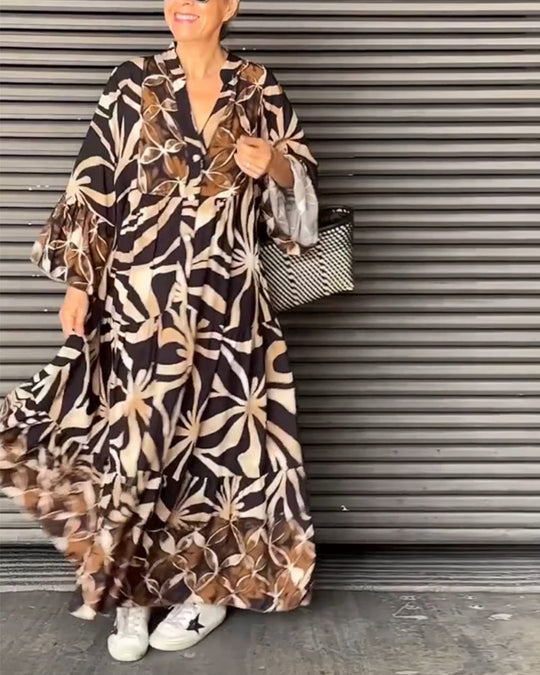 Robe de vacances ample imprimée