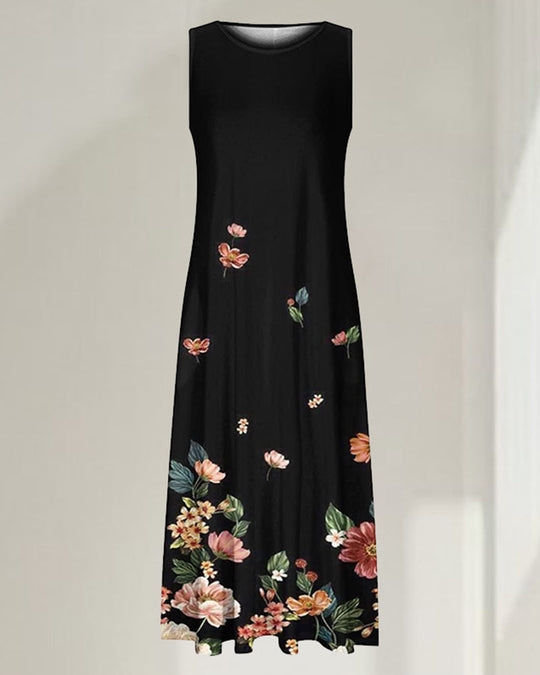 Robe sans manches imprimée