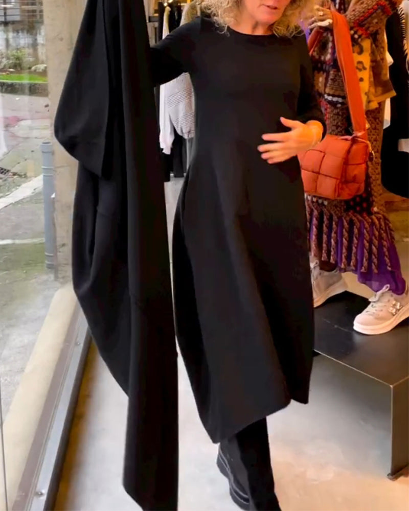 Robe élégante de couleur unie