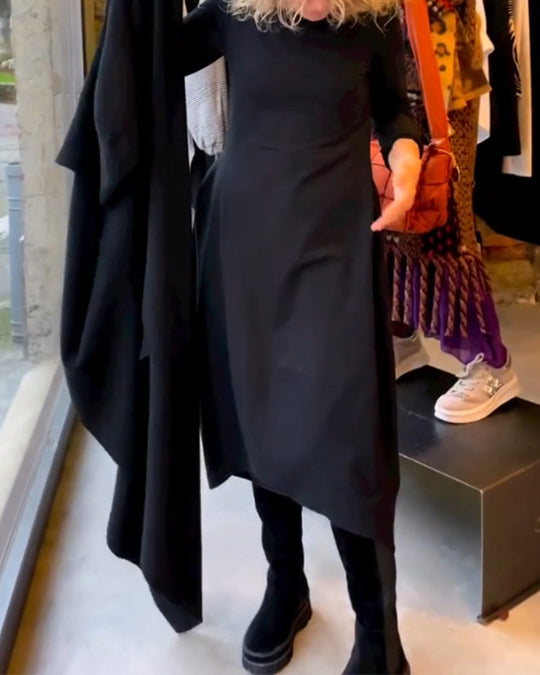 Robe élégante de couleur unie