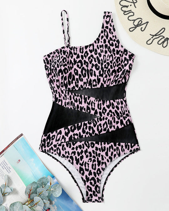 Maillot De Bain Sexy Découpé Épaules Dénudées Une Pièce