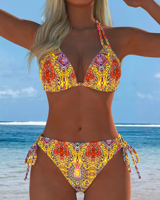 Bikini Coloré Licou Impression