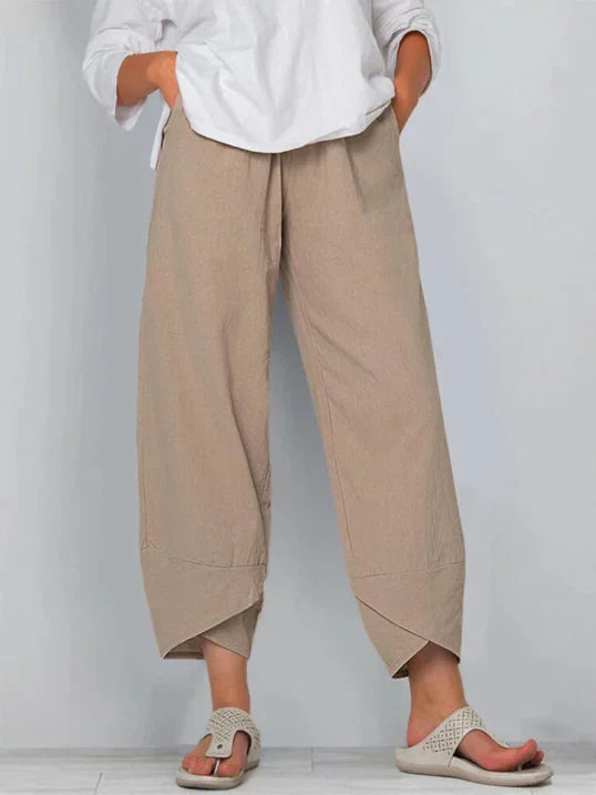 Cinzia | Pantalon large en lin pour femme