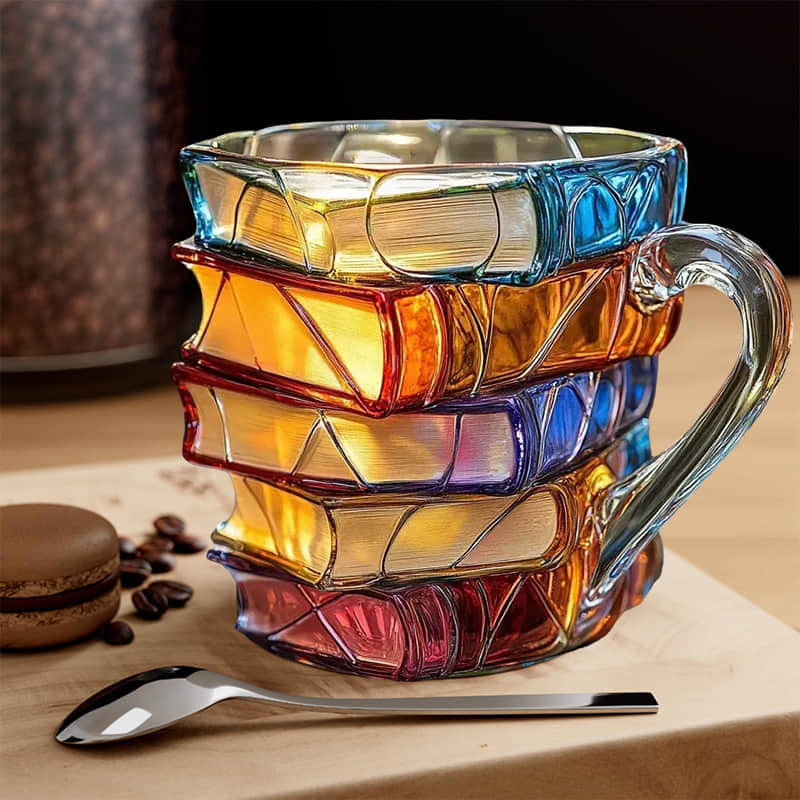 Mug Unique Fait Main 3D Bonheur pour Passionnés de Lecture