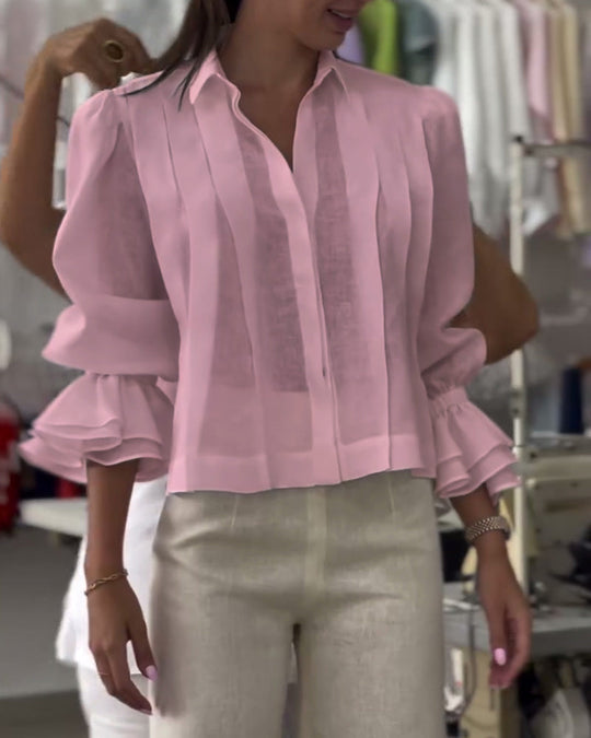 Chemise Manche Bouffante Volant
