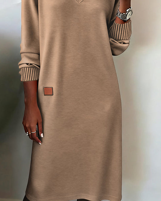 Robe Pull Col En V Élégante