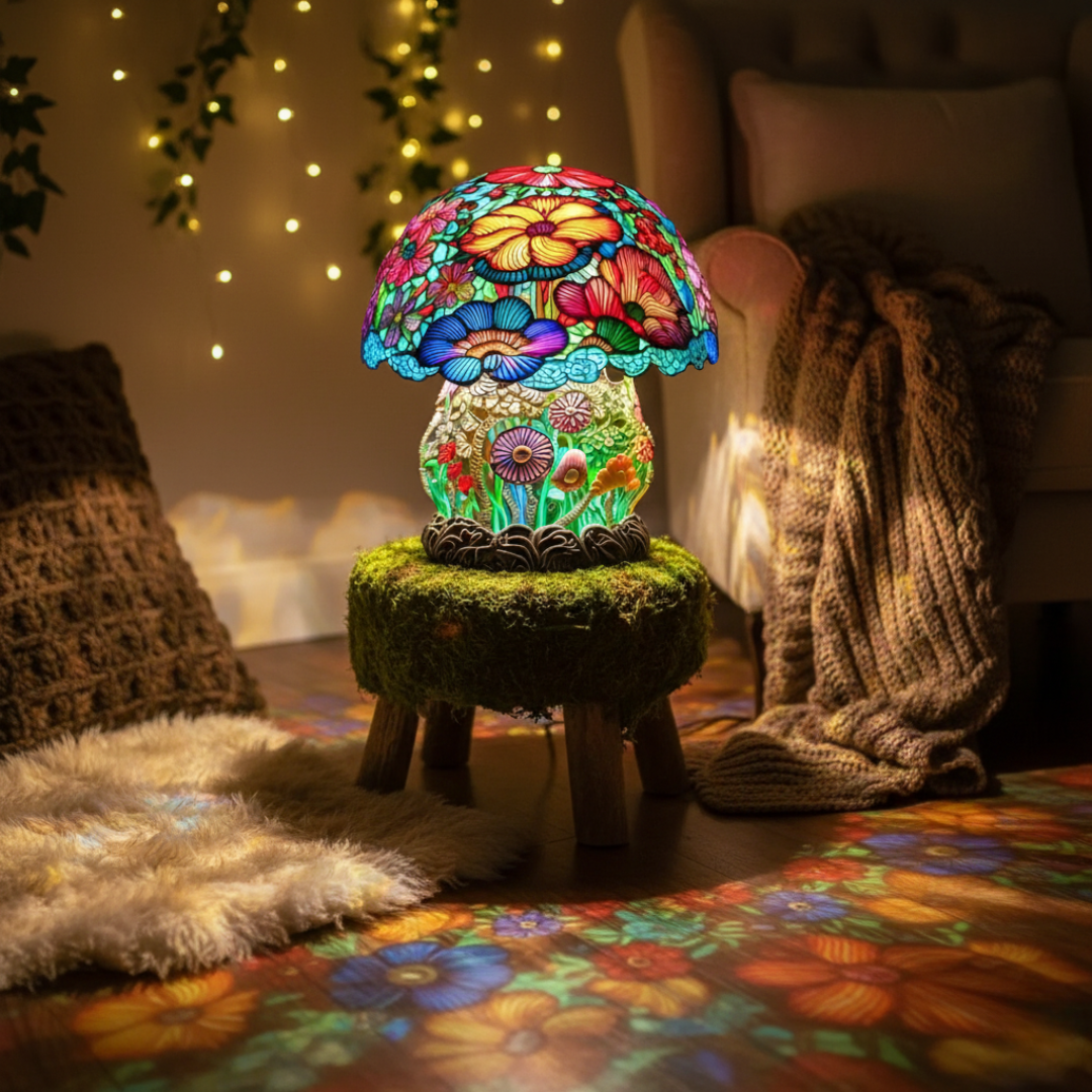 Lampe Champignon Givrée