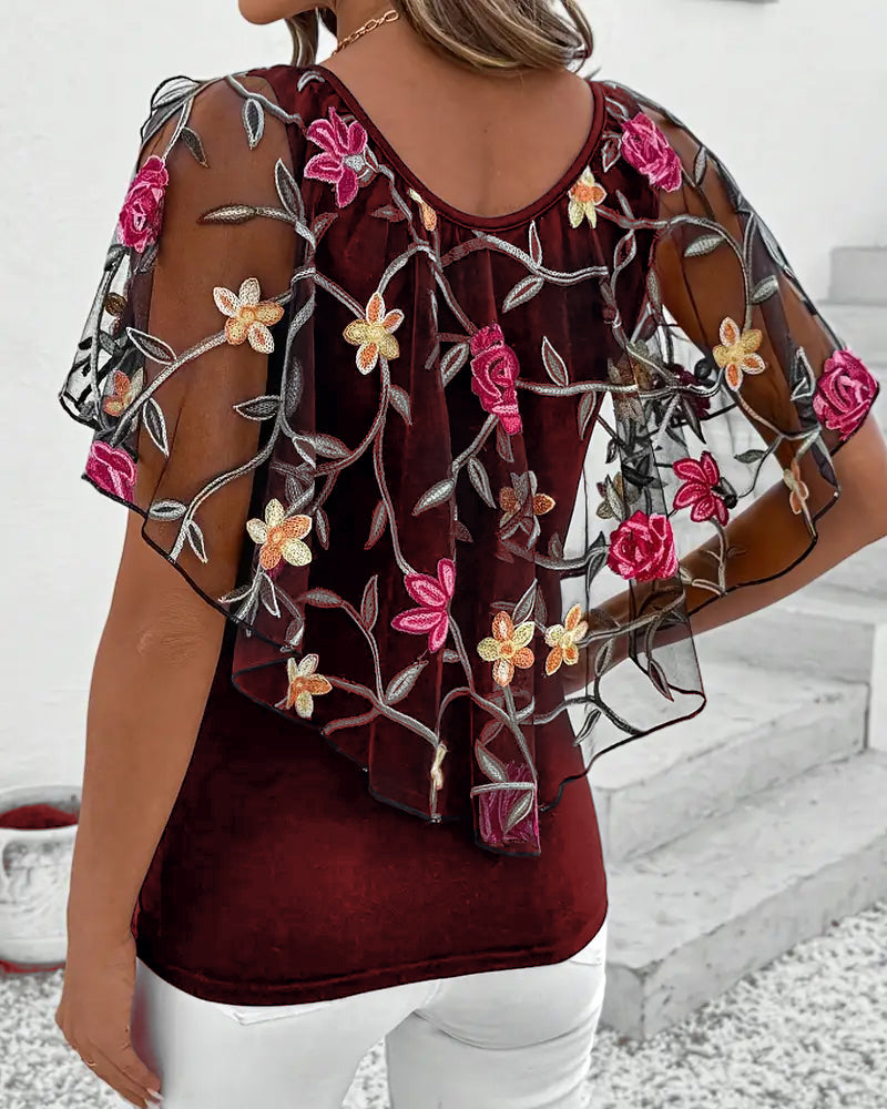 Blouse Brodée Maille Robust