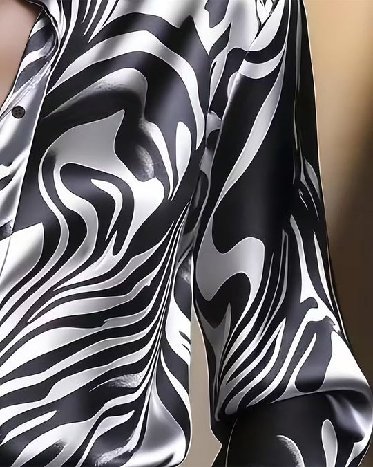 Chemise Imprimée Élégante Et Tendance