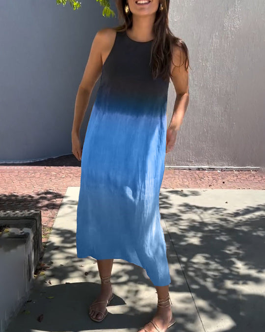 Robe sans manches et dégradé