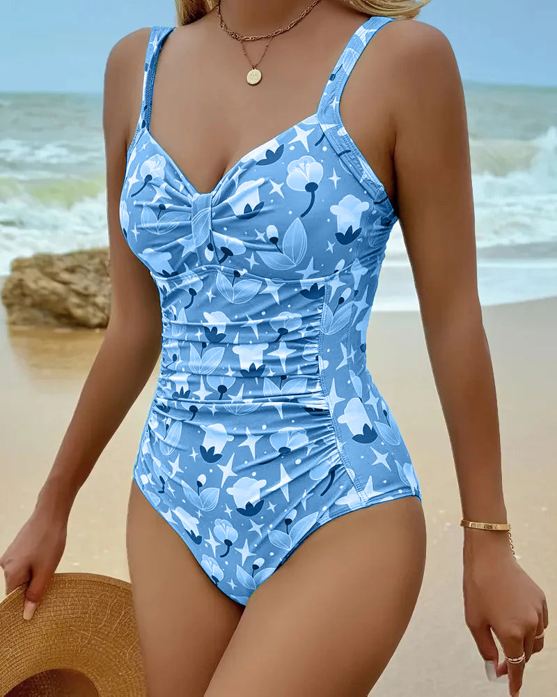 Maillot De Bain Une Pièce Débardeur Imprimé