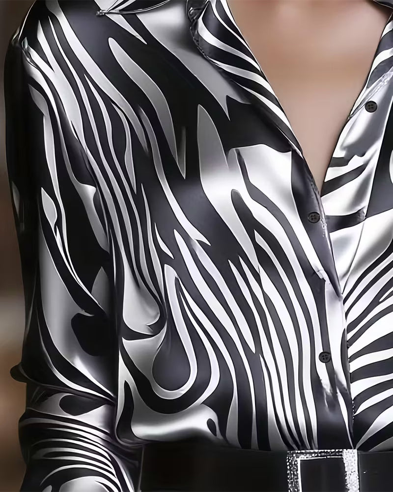 Chemise Imprimée Élégante Et Tendance