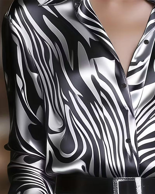 Chemise Imprimée Élégante Et Tendance