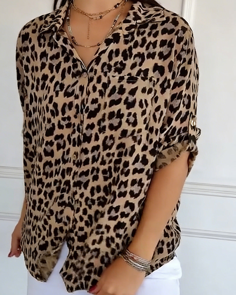 Blouses De Mode À Imprimé Léopard