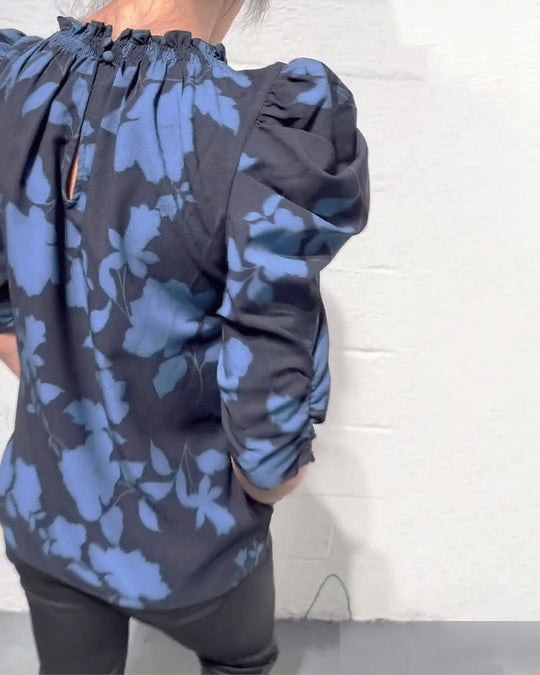 Blouse Manche Bouffante Volant