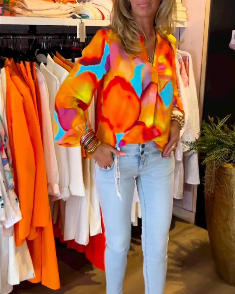 Chemises à manches longues et style décontracté coloré