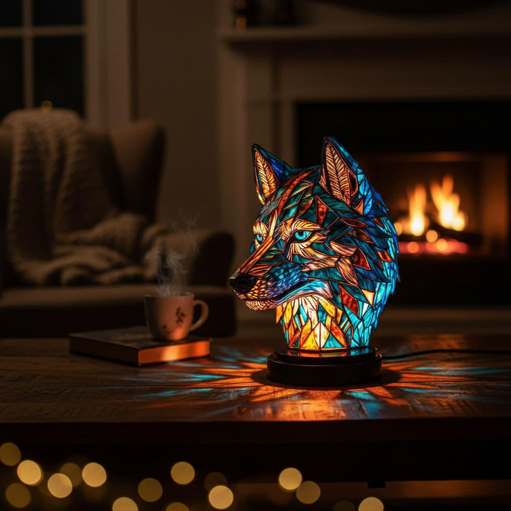 Lampe Enchantée en Forme de Loup