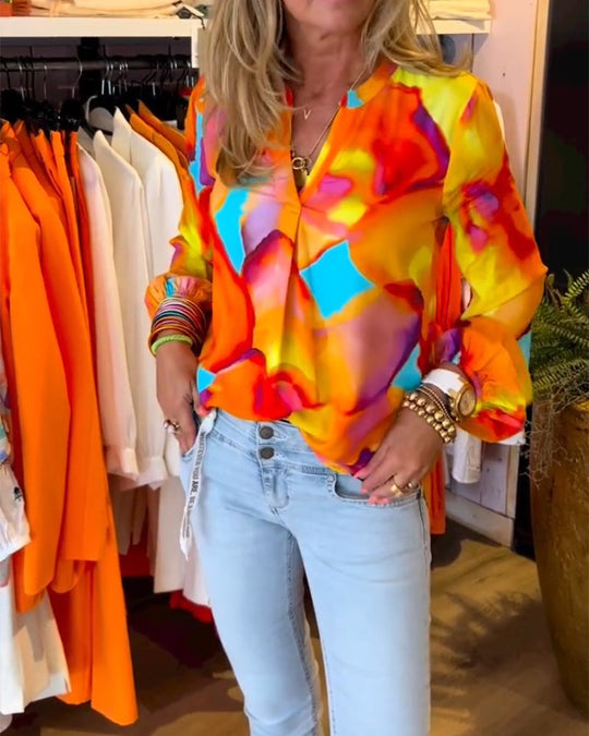 Chemises à manches longues et style décontracté coloré