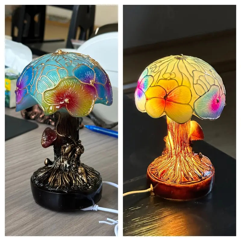 Lampe Florale Champignon Bohème Chic