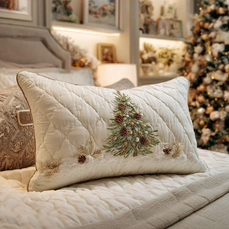 Housse de Coussin Matelassée - Refuge Neigeux