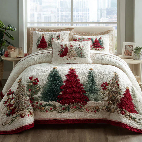Jeu de lit matelassé de 3 pièces - Merveille d'Hiver
