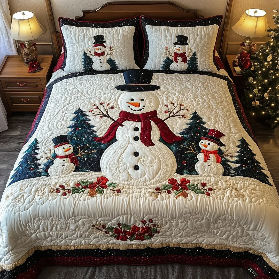 Jeu de lit matelassé de 3 pièces - Amis des Neiges