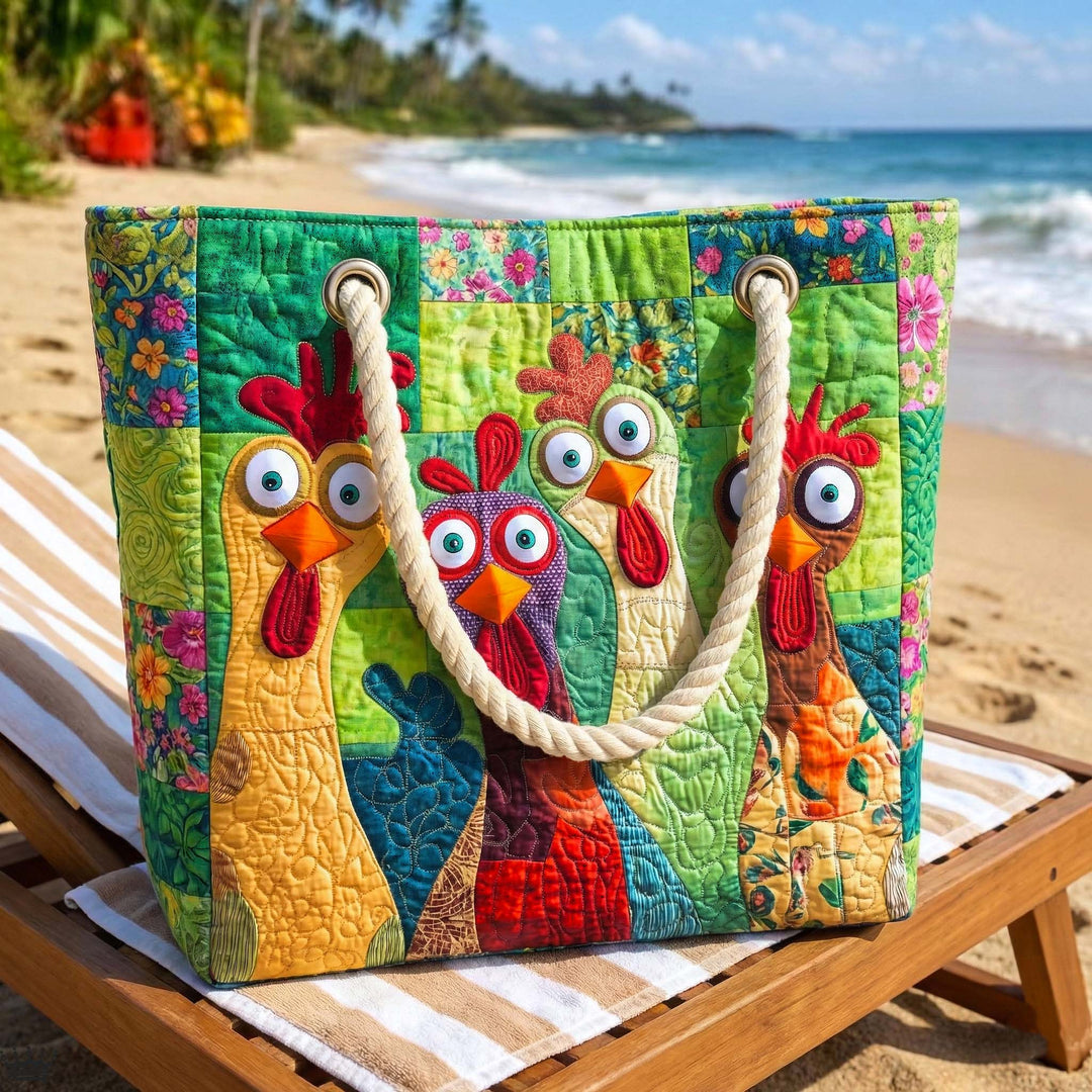 Sac de Plage Artisanale | Poulet Funky