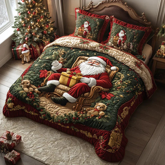 Ensemble de lit matelassé de 3 pièces - Magie de Noël
