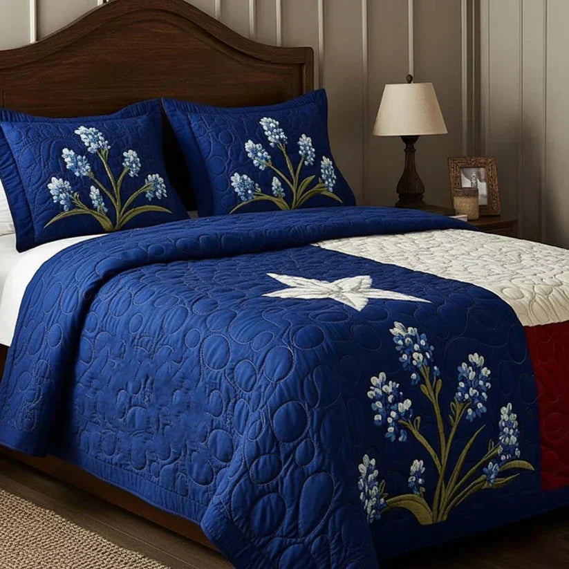 Ensemble de lit matelassé de 3 pièces - Fierté du Texas