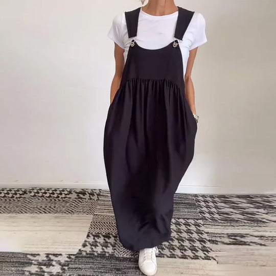 Robe décontractée couleur unie à bretelles