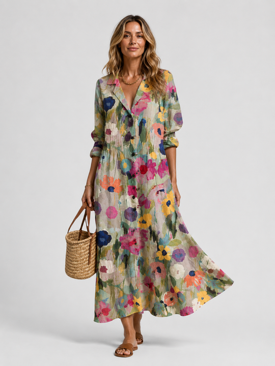 Robe Chemise Imprimée pour Femmes - Coupe Flatteuse Décontractée