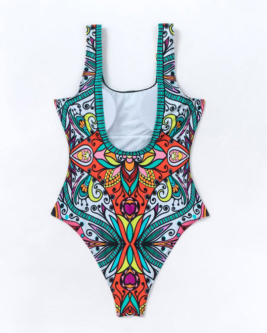 Combinaison de Bain à motifs Floraux de Plage