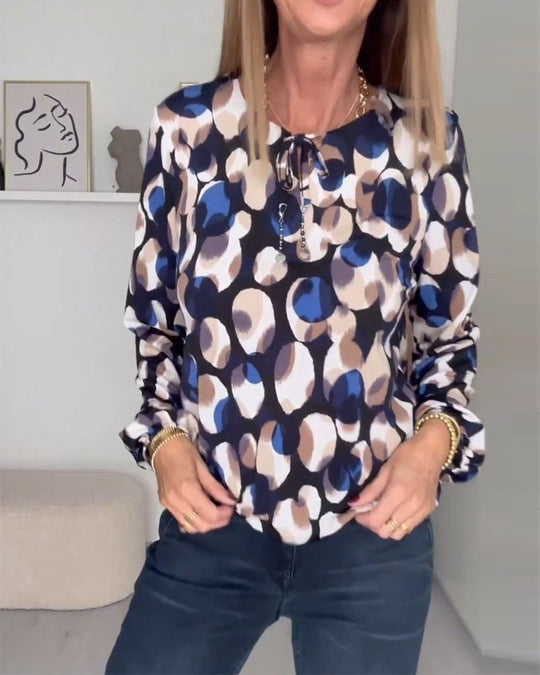 Blouse élégante à bretelles imprimée