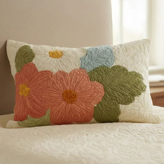 Housse de Coussin Rembourrée - Marguerites Rétro