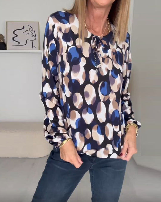 Blouse élégante à bretelles imprimée