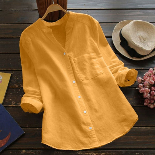 Aloyse | Chemise décontractée en lin et coton pour femme