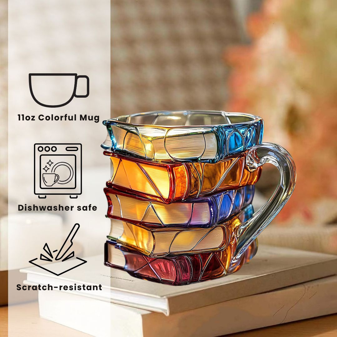 Mug Unique Fait Main 3D Bonheur pour Passionnés de Lecture